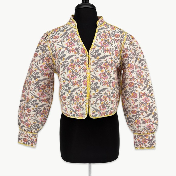 Free People Jackets & Blazers - NWOT LLANI x Free People Sofi Reversible Floral Jacket | Small | Ivory/Coral